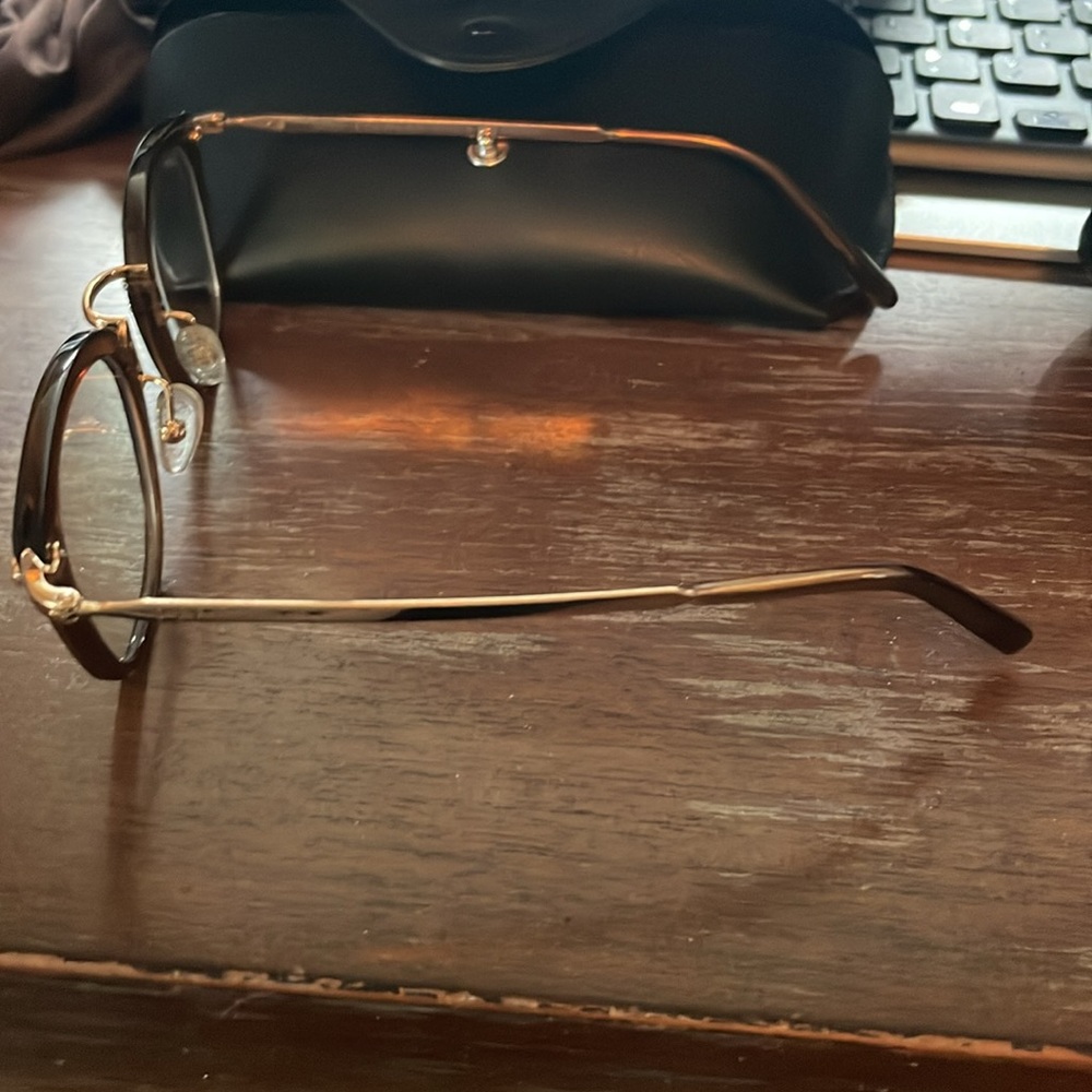 Diff Rue TP-BB169 46-23-145 brown & gold metal eyeglasses w/Black logo soft Case - Picture 16 of 16